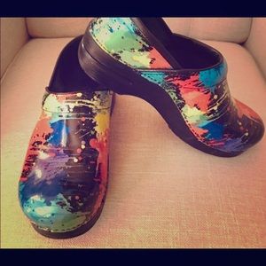 Dansko professional Paint Splatter clogs